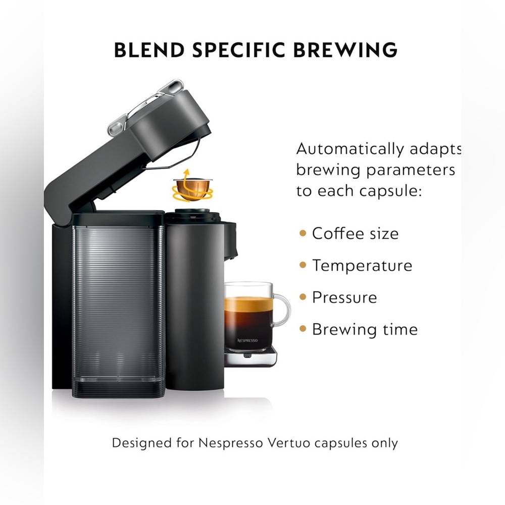Nespresso Vertuo Coffee and Espresso Maker by De'Longhi, Titan (EUC) - Picture 6 of 17